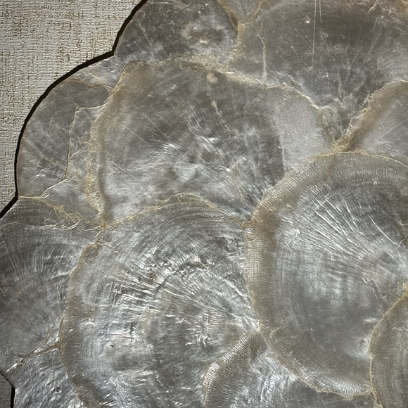 Vintage "Shell-Craft" Capiz Shell Placemat (1) and Capiz Shell Dish - Picture 6 of 17